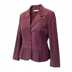 Vintage suede blazer by Pursuits Ltd in a rich plum  tone